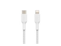Belkin BoostCharge - Lightning-kabel - 24 pin USB-C hann til Lightning hann - 2 m - hvit - USB Power Delivery (18 W) CAA004BT2MWH