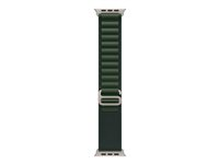 Apple - Sløyfe for smart armbåndsur - 49 mm, naturlig titanfinish - Stor størrelse - mørk grønn MXMW3ZM/A
