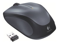 Logitech M235 - Mus - høyrehendt - optisk - trådløs - 2.4 GHz - USB trådløs mottaker - grå 910-002201