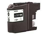 Brother LC221BK - Svart - original - blister - blekkpatron - for Brother DCP-J562DW, MFC-J480DW, MFC-J680DW, MFC-J880DW LC221BKBP