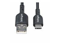 StarTech.com 3ft (1m) USB-A to USB-C Charging Cable, Charger Cord, M/M - USB-kabel - USB (hann) til 24 pin USB-C (hann) - USB 2.0 - 3 A - 1 m - lade og synkronisere, halogenfri, passiv, USB Fast Charge (15W) - svart USB2AC1MNC