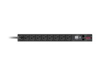 APC Switched Rack PDU AP7901B - Strømfordelerenhet (kan monteres i rack) - AC 120 V - inngang: NEMA L5-20 - utgangskontakter: 8 (NEMA 5-20) - 1U - 3.66 m kabel - svart - for P/N: SMX1000C, SMX1500RM2UC, SMX1500RM2UCNC, SMX750C, SMX750CNC, SRT2K2RXLNX145 AP7901B