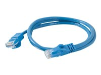 C2G Cat6 Booted Unshielded (UTP) Network Patch Cable - Koblingskabel - RJ-45 (hann) til RJ-45 (hann) - 10 m - UTP - CAT 6 - formstøpt, uten hindringer, flertrådet - blå 83392