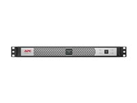 APC Smart-UPS SC SCL500RMI1UC - UPS (kan monteres i rack) - AC 230 V - 400 watt - 500 VA - Ethernet 10/100, USB - utgangskontakter: 4 - 1U - svart, sølv - for P/N: AR106V, AR4018SPX432, AR4024SP, AR4024SPX429, AR4024SPX431, AR4024SPX432 SCL500RMI1UC