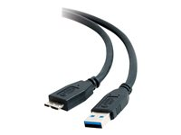 C2G - USB-kabel - USB-type A (hann) til Micro-USB Type B (hann) - USB 3.0 - 2 m - svart 81684