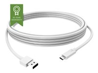 Vision - USB-kabel - USB-type A (hann) til 24 pin USB-C (hann) - USB 3.0 - 3 A - 1 m - hvit TC 1MUSBCA