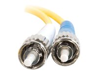 C2G ST-ST 9/125 OS1 Duplex Singlemode PVC Fiber Optic Cable (LSZH) - Nettverkskabel - ST-enkeltmodus (hann) til ST-enkeltmodus (hann) - 3 m - fiberoptisk - dupleks - 9 / 125 micron - OS1 - halogenfri - gul 85561