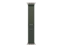 Apple Trail Loop - Sløyfe for smart armbåndsur - 49 mm, naturlig titanfinish - S/M-størrelse - grønn MXTN3ZM/A