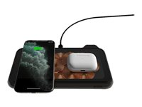 Zens Liberty - Glass Limited Edition - trådløs ladepute + AC-strømadapter - 30 watt - 2.4 A - Apple Fast Charge, FC - 2 utgangskontakter ZEDC09G/00