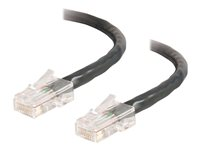 C2G Cat5e Non-Booted Unshielded (UTP) Network Crossover Patch Cable - Krysskabel - RJ-45 (hann) til RJ-45 (hann) - 50 cm - UTP - CAT 5e - flertrådet, uniboot - svart 83314