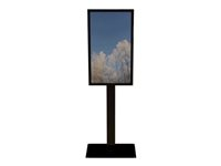 HI-ND Floorstand Glass with Casing 55" - Stativ - for digitalsignerings-LCD-panel - metall, glass - svart, RAL 9005 - skjermstørrelse: 55" - monteringsgrensesnitt: 200 x 200 mm - plassering på gulv - for LG 55XS2, 55XS4 FS5525-5001-02