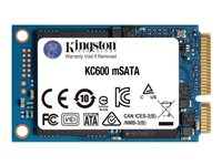 Kingston KC600 - SSD - kryptert - 512 GB - intern - mSATA - SATA 6Gb/s - 256-bit AES - Self-Encrypting Drive (SED), TCG Opal Encryption SKC600MS/512G