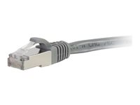 C2G Cat6a Booted Shielded (STP) Network Patch Cable - Koblingskabel - RJ-45 (hann) til RJ-45 (hann) - 10 m - STP - CAT 6a - formstøpt, uten hindringer, flertrådet - grå 89922