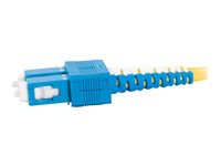 C2G SC-SC 9/125 OS1 Duplex Singlemode PVC Fiber Optic Cable (LSZH) - Koblingskabel - SC-enkeltmodus (hann) til SC-enkeltmodus (hann) - 10 m - fiberoptisk - dupleks - 9 / 125 micron - OS1 - halogenfri - gul 85573