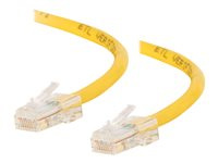 C2G Cat5e Non-Booted Unshielded (UTP) Network Crossover Patch Cable - Krysskabel - RJ-45 (hann) til RJ-45 (hann) - 5 m - UTP - CAT 5e - flertrådet, uniboot - gul 83353