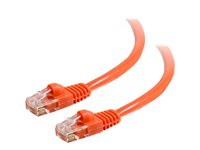 C2G Cat5e Booted Unshielded (UTP) Network Patch Cable - Koblingskabel - RJ-45 (hann) til RJ-45 (hann) - 10 m - UTP - CAT 5e - formstøpt, uten hindringer, flertrådet - oransje 83609