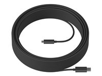 Logitech Strong - USB-kabel - USB-type A (hann) til 24 pin USB-C (hann) - USB 3.2 - 45 m - Active Optical Cable (AOC), plenum - for Room Solution Huddle, Large 939-001805