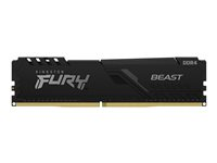 Kingston FURY Beast - DDR4 - modul - 8 GB - DIMM 288-pin - 2666 MHz / PC4-21300 - CL16 - 1.2 V - ikke-bufret - ikke-ECC - svart KF426C16BB/8