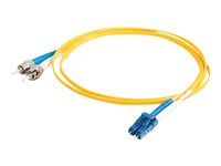 C2G LC-ST 9/125 OS1 Duplex Singlemode PVC Fiber Optic Cable (LSZH) - Koblingskabel - ST-enkeltmodus (hann) til LC-enkeltmodus (hann) - 2 m - 2 m - fiberoptisk - dupleks - 9 / 125 micron - OS1 - halogenfri - gul 85596