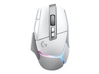 Logitech G G502 X PLUS - Mus - optisk - 11 knapper - trådløs - 2.4 GHz - USB Logitech LIGHTSPEED-mottaker - hvit 910-006171