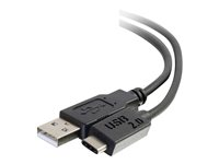 C2G 3m USB 2.0 USB Type C to USB A Cable M/M - USB C Cable Black - USB-kabel - USB (hann) til 24 pin USB-C (hann) - USB 2.0 - 3 m - formstøpt - svart 88872