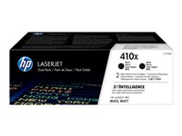 HP 410X - 2-pack - Høy ytelse - svart - original - LaserJet - tonerpatron (CF410XD) - for Color LaserJet Pro M452, MFP M377, MFP M477 CF410XD