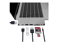 HyperDrive Solo 7-in-1 Hub - Dokkingstasjon - USB-C - HDMI GN21D-GRAY