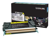 Lexmark - Høy ytelse - gul - original - tonerpatron LCCP, LRP - for Lexmark X748de, X748de LDS, X748de Statoil, X748dte X748H1YG