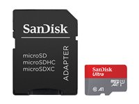 SanDisk Ultra - Flashminnekort (microSDXC til SD-adapter inkludert) - 64 GB - A1 / UHS Class 1 / Class10 - microSDXC UHS-I SDSQUAB-064G-GN6MA