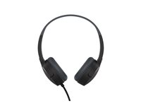 Belkin SoundForm Mini - Hodetelefoner med mikrofon - on-ear - kablet - 3,5 mm jakk - svart AUD004BTBK