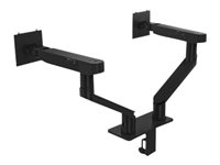 Dell Dual Monitor Arm - MDA20 - Monteringssett - justerbar arm - for 2 LCD-skjermer - svart - skjermstørrelse: 19"-27" - monteringsgrensesnitt: 100 x 100 mm - skrivebordsmonterbar DELL-MDA20