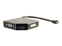 C2G Mini DisplayPort to HDMI, VGA, or DVI Adapter Converter - Videokonverter - DVI, HDMI, VGA - DVI, HDMI, VGA - svart 80929