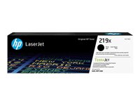 HP 219X - Høy ytelse - svart - original - LaserJet - tonerpatron (W2190X) - for P/N: 499Q6F#BAZ, 499Q7F#ABU, 499Q7F#BAZ, 499Q8F#ABF, 499Q8F#BAZ, 499R0F#ABU, 499R0F#ABZ W2190X