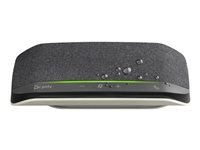 Poly Sync 10 - Høyttalende håndfri telefon - kablet - USB-A, USB-C - sølv 772C3AA