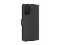 iFrogz Defence - Lommebok for mobiltelefon - PU-skinn (termoplastisk polyuretan + polykarbonat), lærfølelse - svart - for Apple iPhone 16 302315354