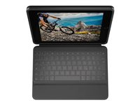 Logitech Rugged Folio - Tastatur og folioveske - Apple Smart connector - Pan Nordic - for Apple 10.2-inch iPad (7. generasjon, 8. generasjon, 9. generasjon) 920-009318