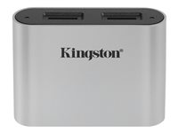 Kingston Workflow - Kortleser (microSDHC UHS-I, microSDHC UHS-II, microSDXC UHS-I, microSDXC UHS-II) - USB-C 3.2 Gen 1 WFS-SDC