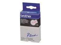 Brother - Hvit, rød - Rull (0,9 cm x 7,7 m) 1 stk skriverteip - for P-Touch PT-15, PT-20, PT-2000, PT-3000, PT-500, PT-5000, PT-6, PT-8, PT-8E TC292