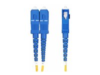 StarTech.com 15m (50ft) LC to SC (UPC) OS2 Single Mode Duplex Fiber Optic Cable, 9/125µm, Laser Optimized, 10G, Bend Insensitive, Low Insertion Loss - LSZH Fiber Patch Cord (SMLCSC-OS2-15M) - Koblingskabel - LC/UPC-enkeltmodus (hann) til SC/UPC-enkeltmodus (hann) - 15 m - 15 m - 2 mm - fiberoptisk - dupleks - 9 / 125 micron - OS1/OS2 - halogenfri, passiv - gul SMLCSC-OS2-15M