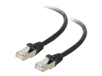 C2G Cat5e Booted Shielded (STP) Network Patch Cable - Koblingskabel - RJ-45 (hann) til RJ-45 (hann) - 2 m - STP - CAT 5e - formstøpt - svart 83851