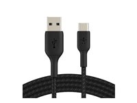 Belkin BoostCharge - USB-kabel - 24 pin USB-C (hann) til USB (hann) - 15 cm - svart CAB002BT0MBK