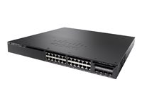 Cisco Catalyst 3650-24PS-E - Switch - L3 - Styrt - 24 x 10/100/1000 (PoE+) + 4 x SFP - stasjonær, rackmonterbar - PoE+ (390 W) WS-C3650-24PS-E