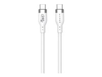 HyperJuice - USB-kabel - 24 pin USB-C (hann) til 24 pin USB-C (hann) - USB 2.0 - 2 m - USB Power Delivery (240 W), utvidet effektområde (EPR) - hvit HJ4002WHGL