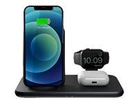 Zens Aluminium Series 4 in 1 - Trådløst ladestativ + AC-strømadapter - 45 watt - Apple Fast Charge, FC (USB) - på kabel: USB-C - hvit ZEDC15W/00