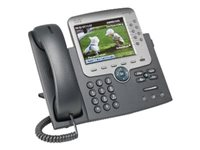 Cisco Unified IP Phone 7975G - VoIP-telefon - SCCP, SIP - sølv, mørk grå - med 1 x brukerlisens CP-7975G-CH1