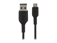 Belkin BoostCharge - USB-kabel - Micro-USB type B (hann) til USB (hann) - 1 m - svart CAB005BT1MBK