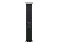 Apple Trail Loop - Sløyfe for smart armbåndsur - 49 mm, naturlig titanfinish - M/L-størrelse - svart MXTR3ZM/A