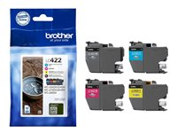 Brother LC422 Multipack - 4-pack - svart, gul, cyan, magenta - original - blekkpatron - for Brother MFC-J5345DW LC422VALDR