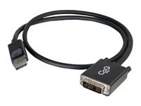 C2G 1m DisplayPort to Single Link DVI-D Adapter Cable M/M - DP to DVI - Black - DisplayPort-kabel - enkeltlenke - DisplayPort (hann) til DVI-D (hann) - 1 m - svart 84328