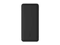 Belkin BoostCharge Plus - Strømbank - 10000 mAh - 23 watt - Fast Charge, PD - 2 utgangskontakter (Lightning, 24 pin USB-C) - svart BPB006BTBLK